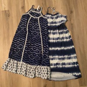 Girls Navy Maxi Dresses, Size 7/8.